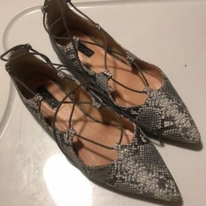 Topshop lace up flats